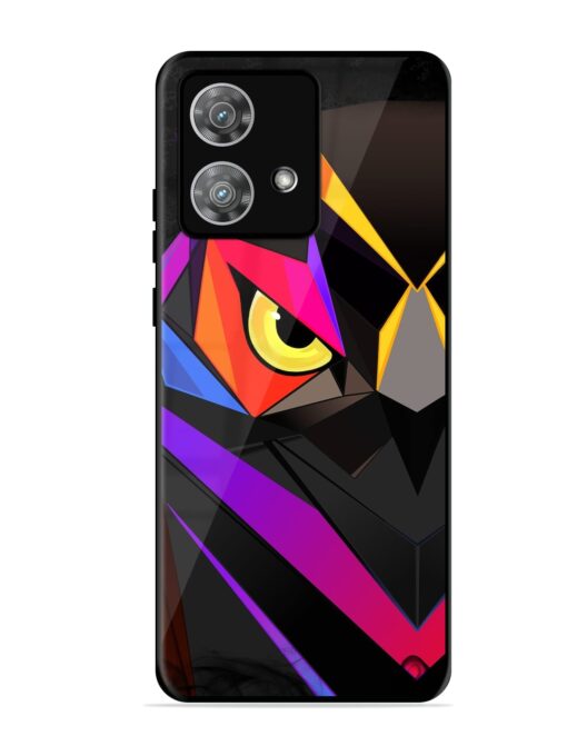 Wpap Owl Glossy Metal Phone Cover for Motorola Moto Edge 40 Neo Zapvi