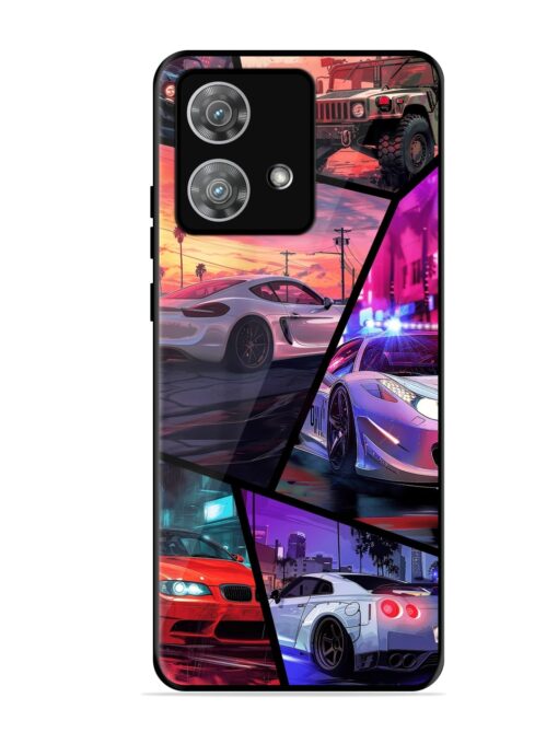 Ride In Pixels Glossy Metal Phone Cover for Motorola Moto Edge 40 Neo Zapvi