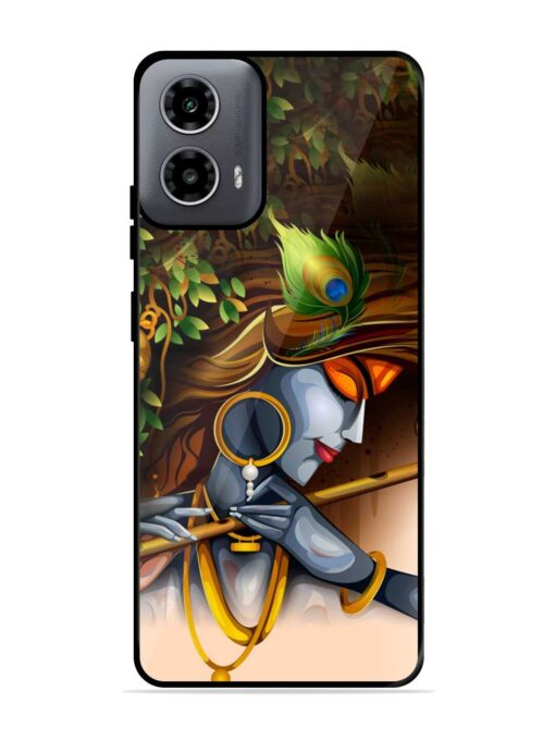 Krishna Glossy Metal Phone Cover for Motorola Moto G54 (5G) Zapvi