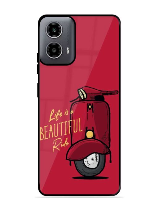 Life Is Beautiful Rides Glossy Metal Phone Cover for Motorola Moto G54 (5G) Zapvi