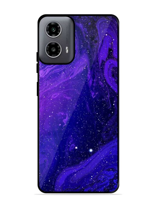 Galaxy Acrylic Abstract Art Glossy Metal Phone Cover for Motorola Moto G54 (5G) Zapvi