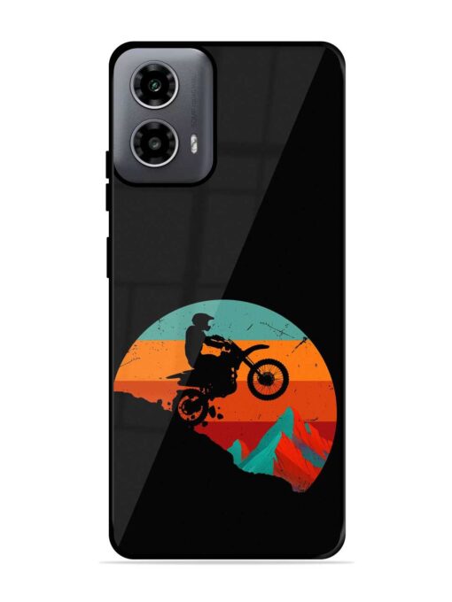 Mountain Bike Glossy Metal Phone Cover for Motorola Moto G54 (5G) Zapvi