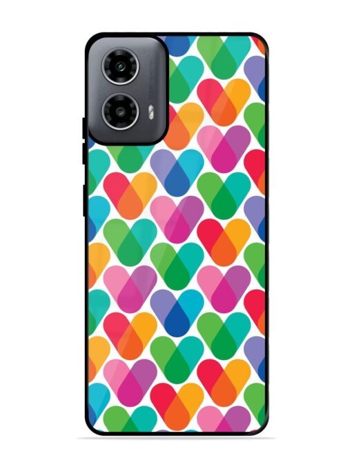 Overlapping Colors Colorful Glossy Metal TPU Phone Cover for Motorola Moto G54 (5G) Zapvi