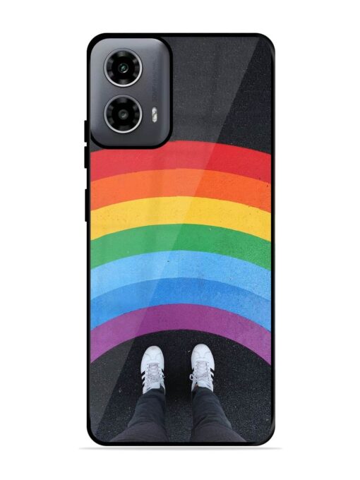 Legs Rainbow Glossy Metal TPU Phone Cover for Motorola Moto G54 (5G) Zapvi