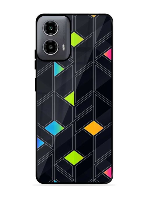 Abstract Mosaic Seamless Glossy Metal Phone Cover for Motorola Moto G54 (5G) Zapvi