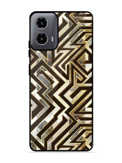 Technology Geometric Seamless Glossy Metal Phone Cover for Motorola Moto G54 (5G) Zapvi