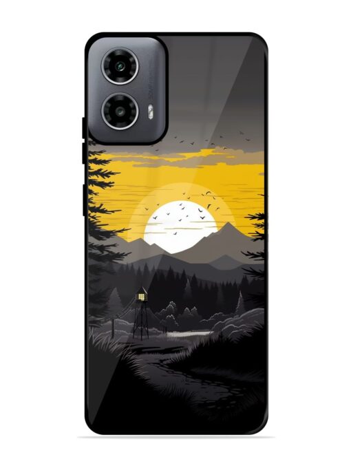 Sunset Vector Glossy Metal Phone Cover for Motorola Moto G54 (5G) Zapvi