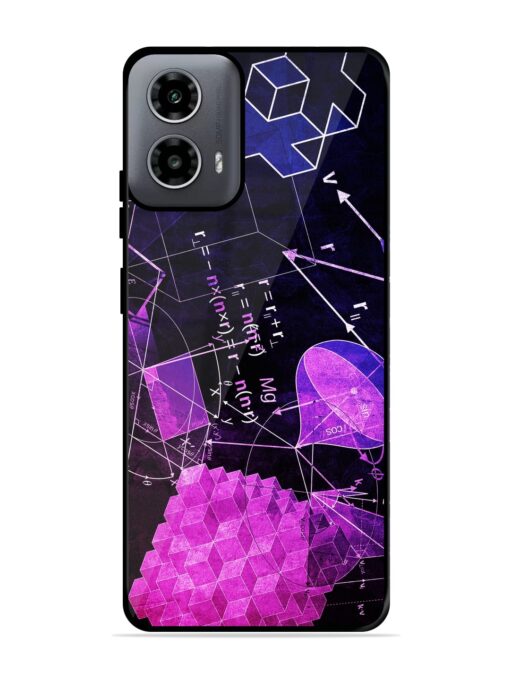 Math Physics Formula Art Glossy Metal Phone Cover for Motorola Moto G54 (5G) Zapvi