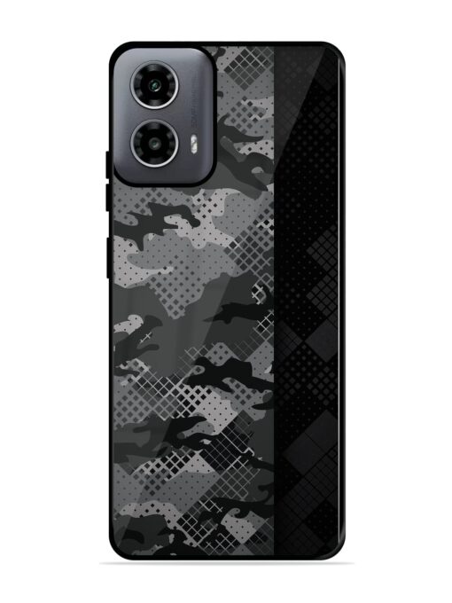 Dark Camouflage Glossy Metal Phone Cover for Motorola Moto G54 (5G) Zapvi