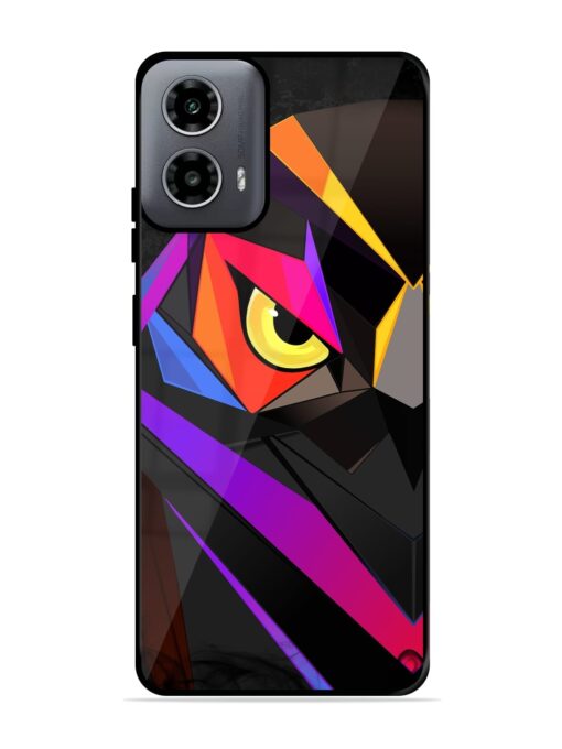 Wpap Owl Glossy Metal Phone Cover for Motorola Moto G54 (5G) Zapvi