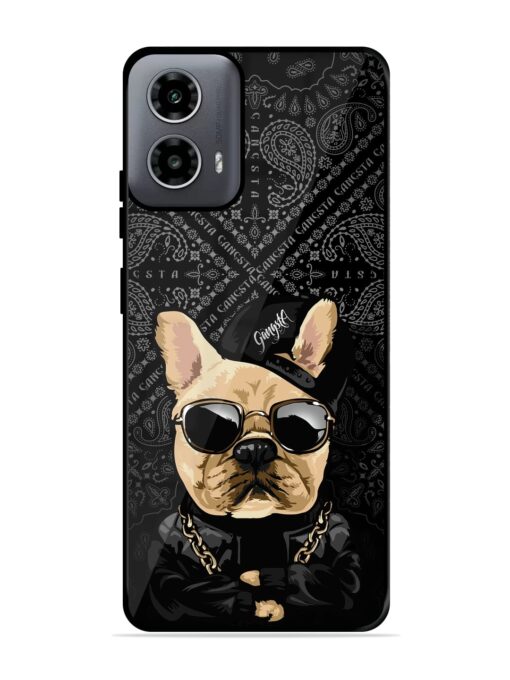 Gangsta Cool Sunmetales Dog Glossy Metal Phone Cover for Motorola Moto G54 (5G) Zapvi