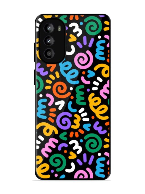 Colorful Seamless Vector Glossy Metal Phone Cover for Motorola Moto G62 (5G) Zapvi