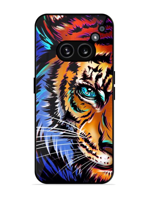 Colorful Lion Art Glossy Metal Phone Cover for Nothing Phone 2A