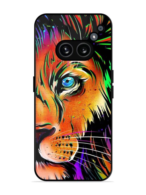 Colorful Lion Design Glossy Metal TPU Phone Cover for Nothing Phone 2A Zapvi