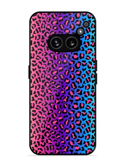 Colorful Leopard Seamless Glossy Metal Phone Cover for Nothing Phone 2A