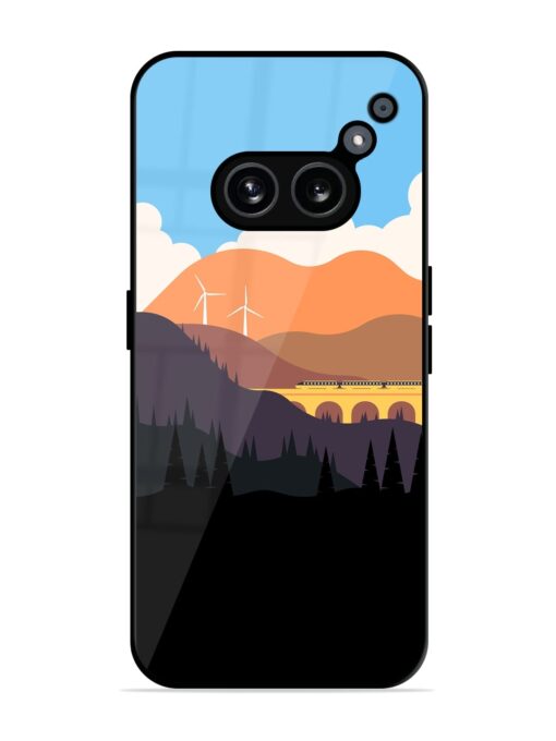 Minimal Mountain Vector Glossy Metal Phone Cover for Nothing Phone 2A