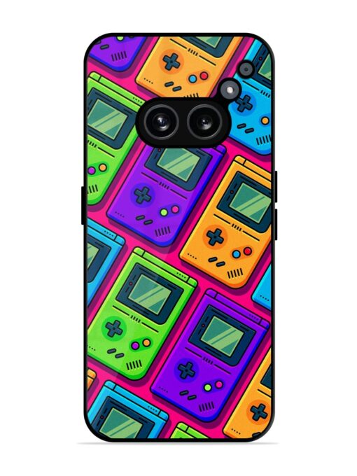 Game Seamless Pattern Glossy Metal Phone Cover for Nothing Phone 2A