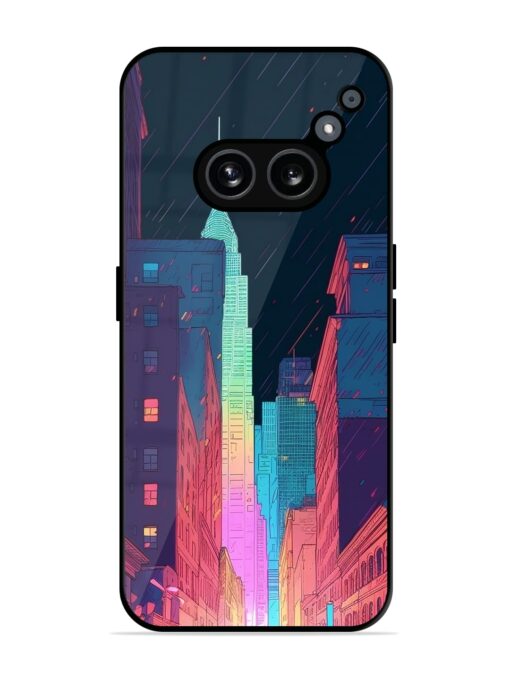 Minimal City Art Glossy Metal Phone Cover for Nothing Phone 2A