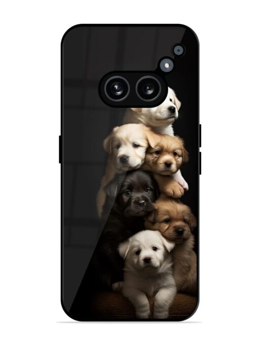 Cute Baby Dogs Glossy Metal Phone Cover for Nothing Phone 2A Zapvi