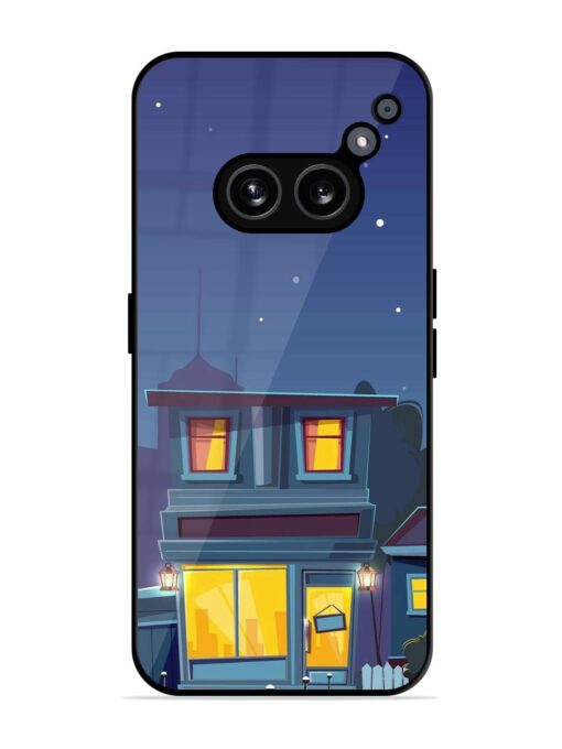 Vector Night House Glossy Metal Phone Cover for Nothing Phone 2A