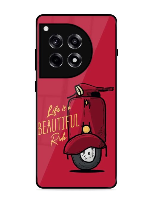 Life Is Beautiful Rides Glossy Metal Phone Cover for Oneplus 12R (5G) Zapvi