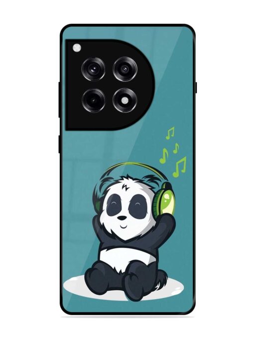 Music Panda Glossy Metal Phone Cover for Oneplus 12R (5G)