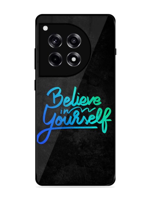 Believe In Yourself Glossy Metal Phone Cover for Oneplus 12R (5G) Zapvi