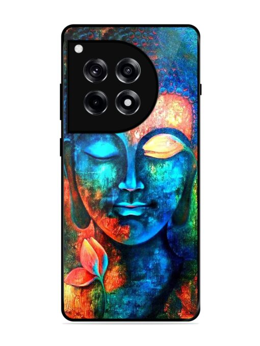 Buddha Painting Glossy Metal Phone Cover for Oneplus 12R (5G)