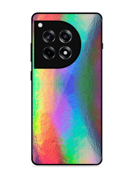 Colorful Holographic Background Glossy Metal TPU Phone Cover for Oneplus 12R (5G)