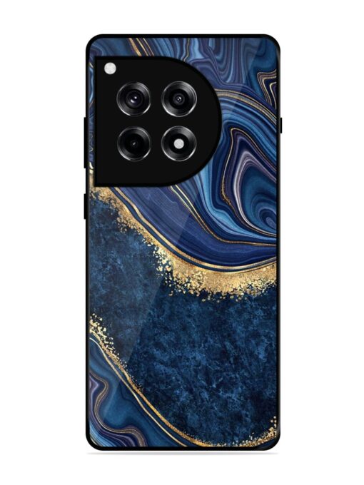 Abstract Background Blue Glossy Metal TPU Phone Cover for Oneplus 12R (5G) Zapvi