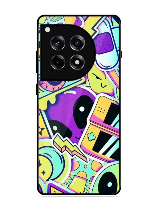 Scratch Art Glossy Metal Phone Cover for Oneplus 12R (5G) Zapvi