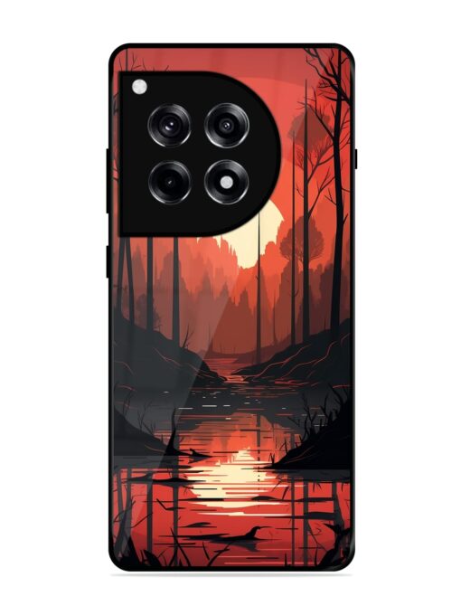 Natural Landscape Glossy Metal Phone Cover for Oneplus 12R (5G)