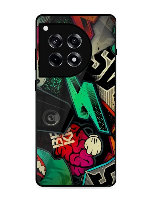 Graffiti Art Glossy Metal Phone Cover for Oneplus 12R (5G) Zapvi