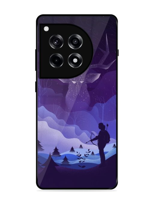 Deer Forest River Glossy Metal Phone Cover for Oneplus 12R (5G)