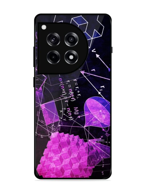 Math Physics Formula Art Glossy Metal Phone Cover for Oneplus 12R (5G) Zapvi