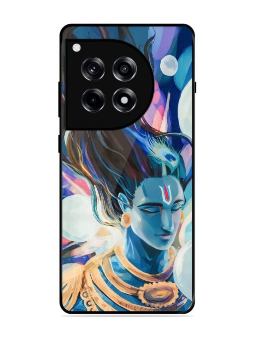 Bhagwan Sri Krishna Glossy Metal Phone Cover for Oneplus 12R (5G) Zapvi