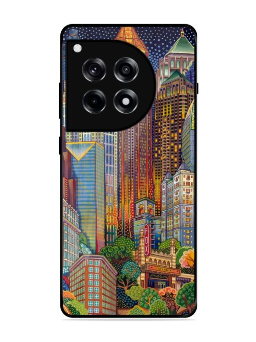 Cityscapes Art Glossy Metal Phone Cover for Oneplus 12R (5G) Zapvi