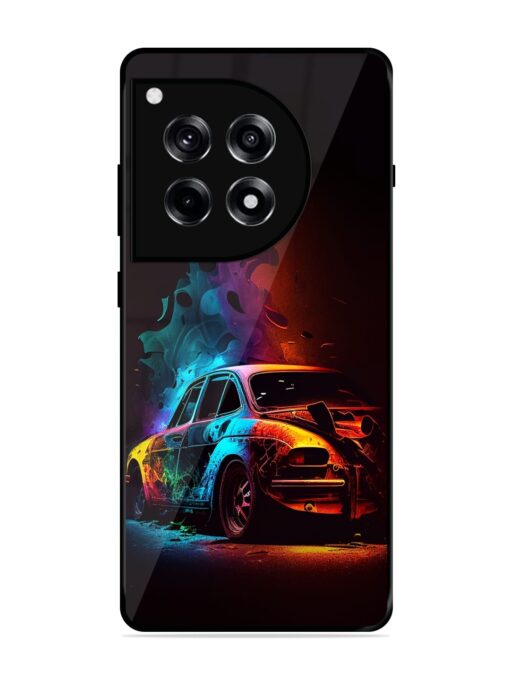 High Classic Car Art Glossy Metal Phone Cover for Oneplus 12R (5G)