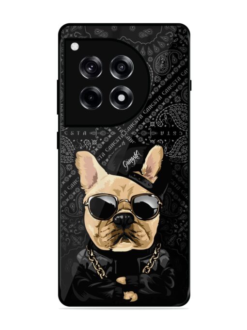 Gangsta Cool Sunmetales Dog Glossy Metal Phone Cover for Oneplus 12R (5G) Zapvi