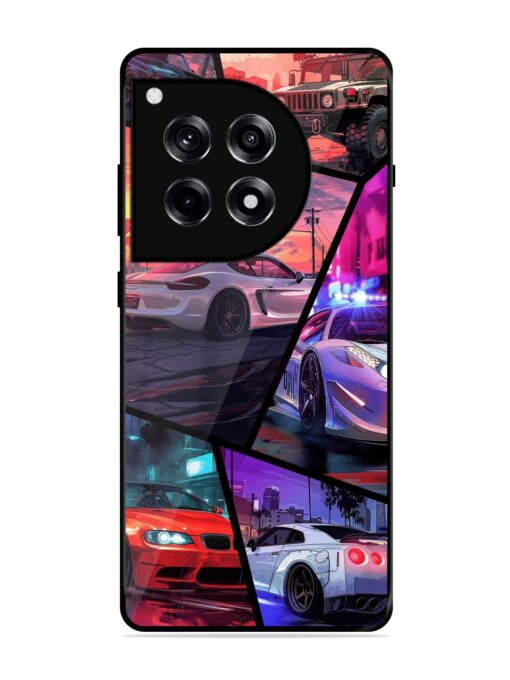 Ride In Pixels Glossy Metal Phone Cover for Oneplus 12R (5G) Zapvi