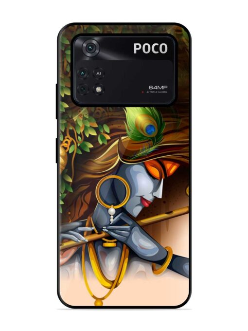 Krishna Glossy Metal Phone Cover for Poco M4 Pro (4G)