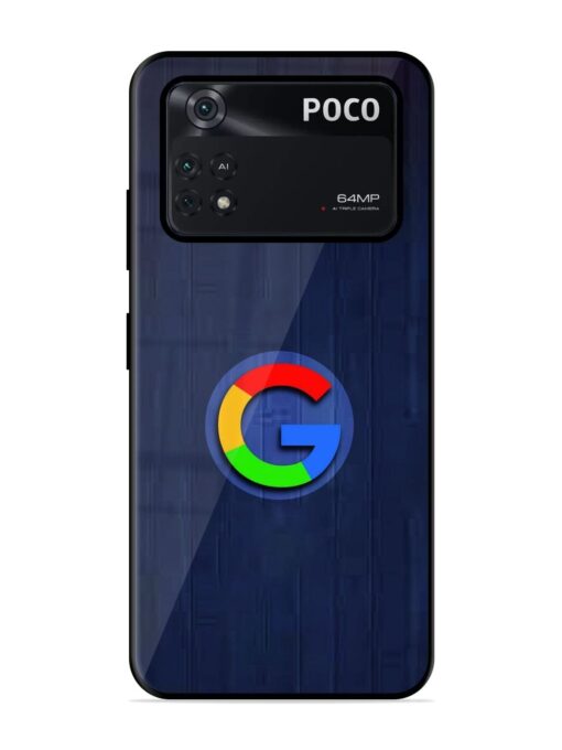 Google Logo Printed Glossy Metal TPU Phone Cover for Poco M4 Pro (4G) Zapvi