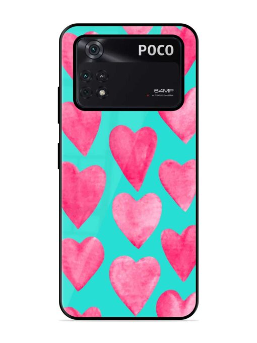 Beautiful Vector Illustration Glossy Metal Phone Cover for Poco M4 Pro (4G) Zapvi