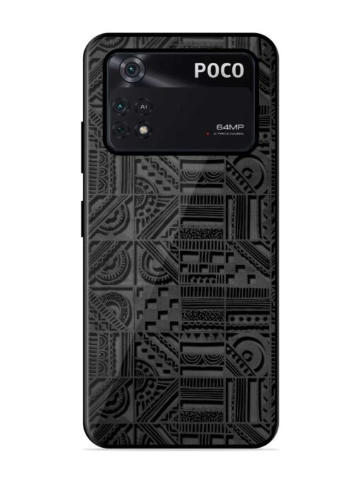 Seamless Pattern Glossy Metal Phone Cover for Poco M4 Pro (4G)