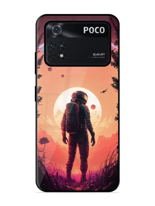 Red Sky At Morning Glossy Metal Phone Cover for Poco M4 Pro (4G)