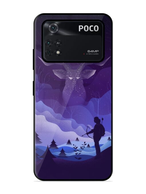 Deer Forest River Glossy Metal Phone Cover for Poco M4 Pro (4G) Zapvi