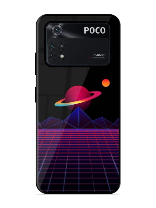 Wave Aesthetic Glossy Metal Phone Cover for Poco M4 Pro (4G)