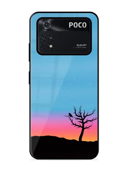 Natural Gradient Glossy Metal Phone Cover for Poco M4 Pro (4G) Zapvi