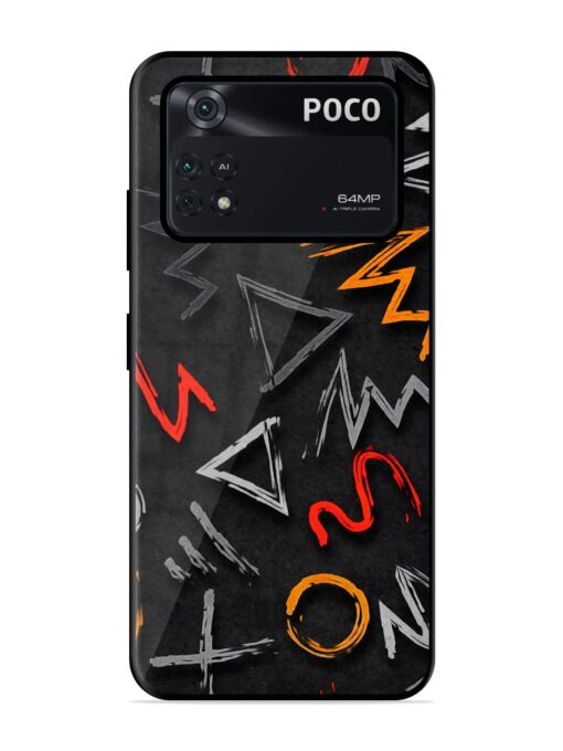 Grungy Graffiti Glossy Metal Phone Cover for Poco M4 Pro (4G) Zapvi