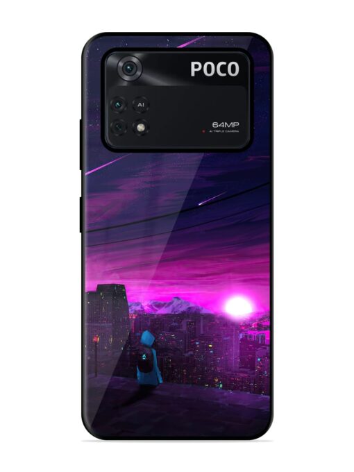 Empty Attempt Glossy Metal Phone Cover for Poco M4 Pro (4G)